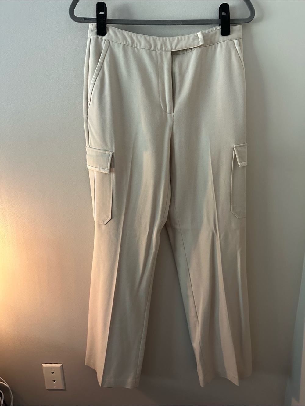Acorn Cream Cargo Pants with Side Pockets